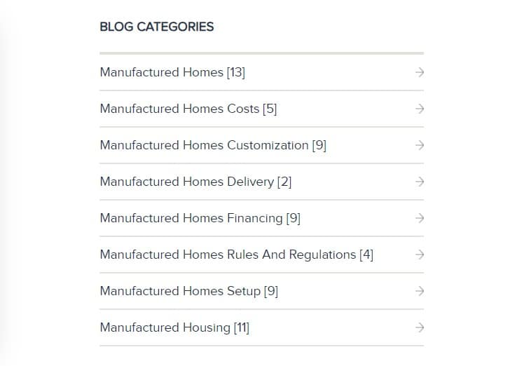 Blog categories for real estate