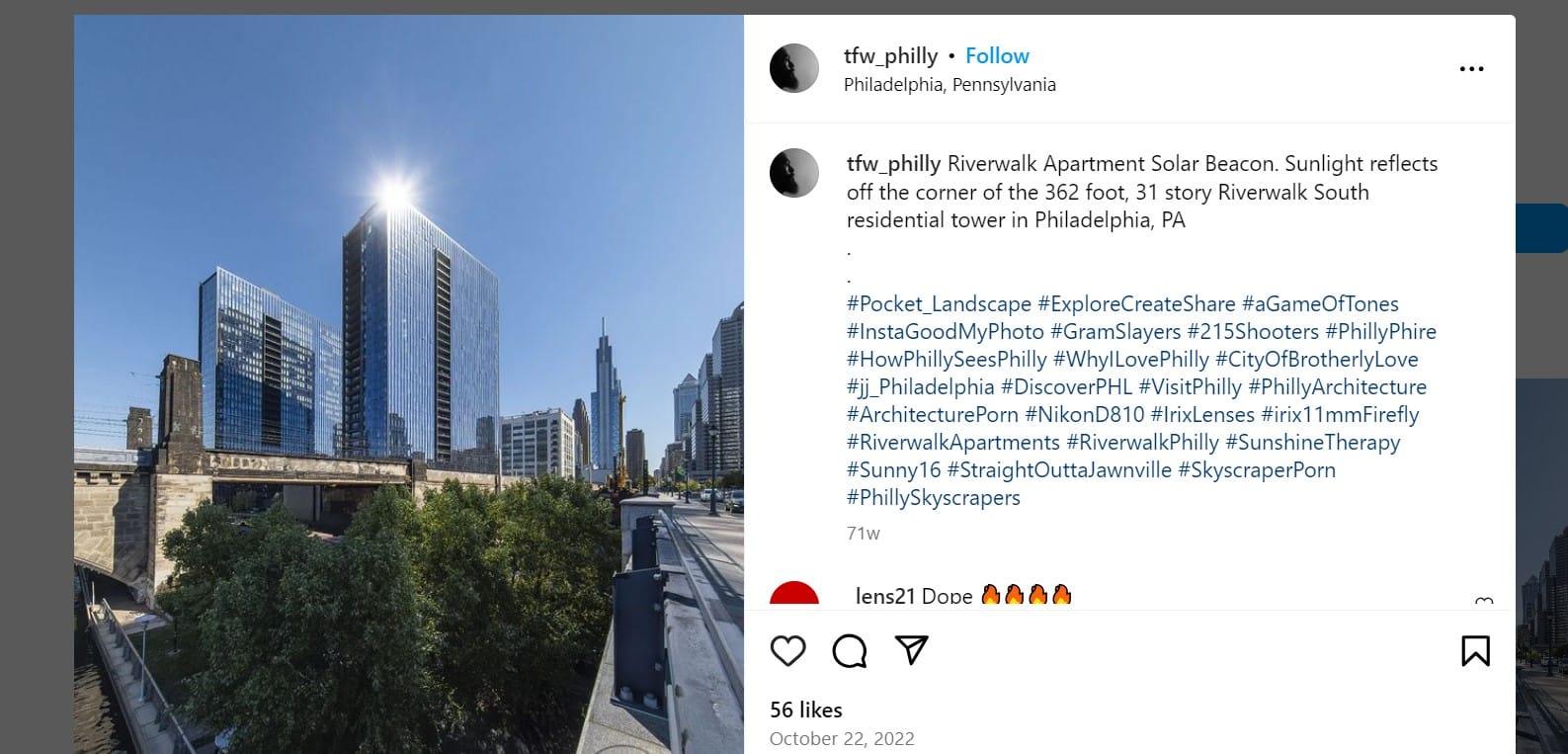 Instagram real estate marketing post