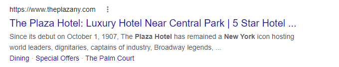 Meta description for hotel seo
