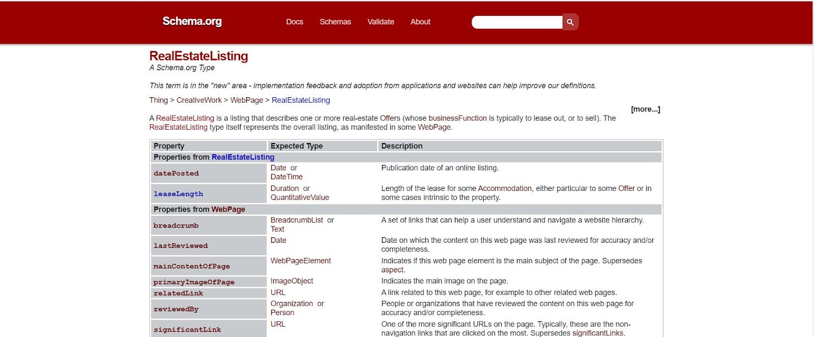 Schema org for real estate seo