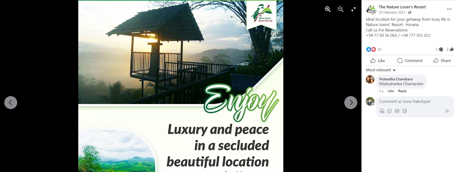 Seasonal hotel promotions for nature lovers