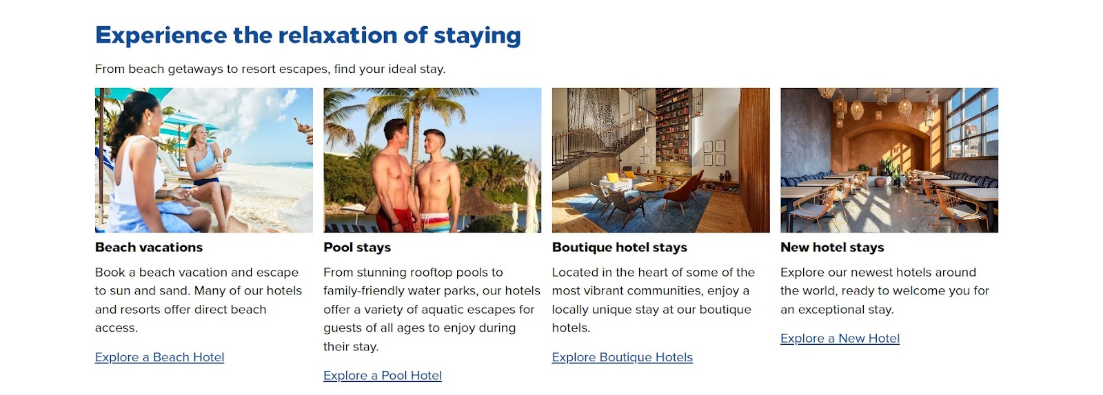 Hotel website seasonal promotions