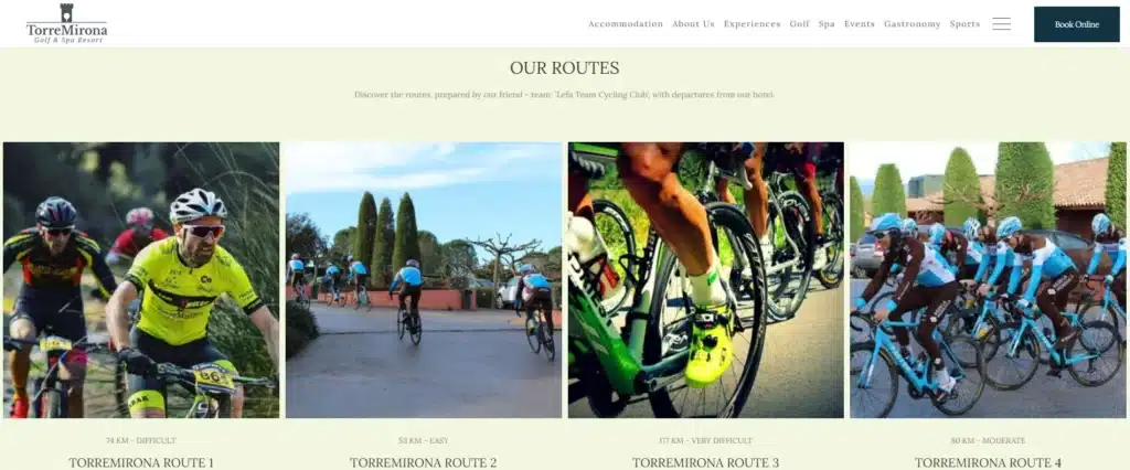 Hotel website for Cyclers